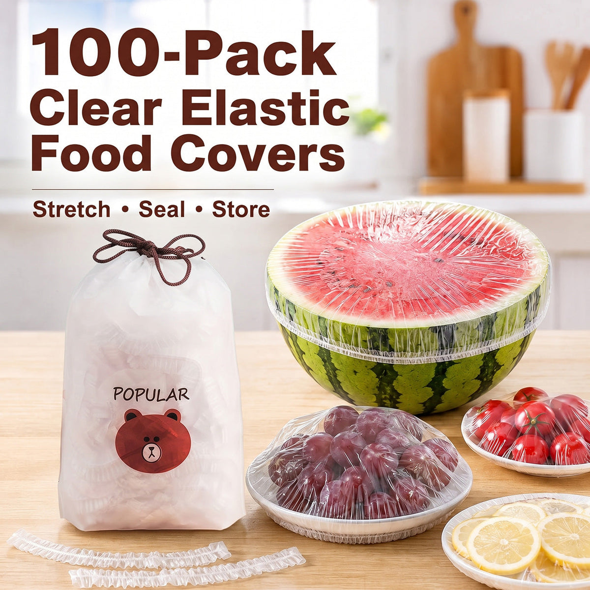 ⏳LAST DAY DEAL — BUY 1 GET 1 FREE! 🔥 Disposable Stretch Food Covers for Bowls & Plates