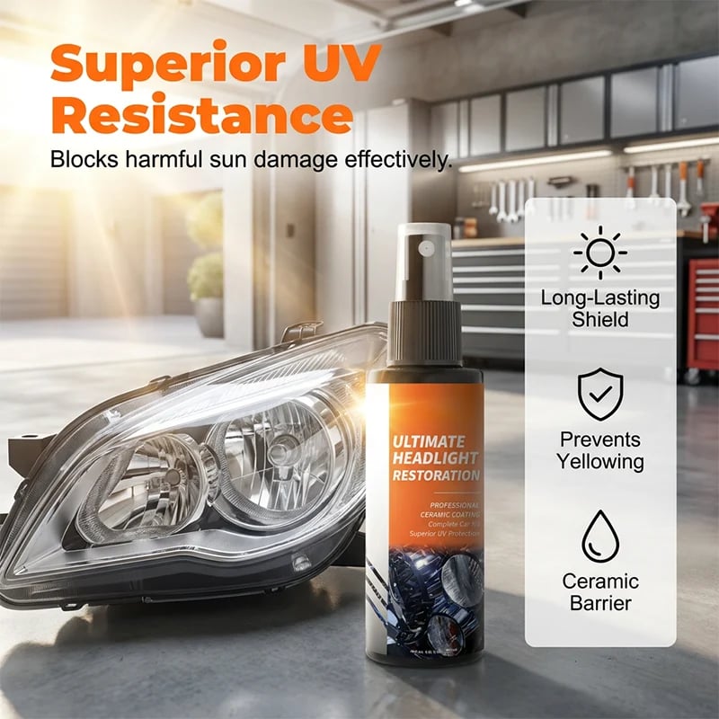 ⏳LAST DAY DEAL — BUY 1 GET 1 FREE!  – Professional Headlight Restoration Spray Kit🔥