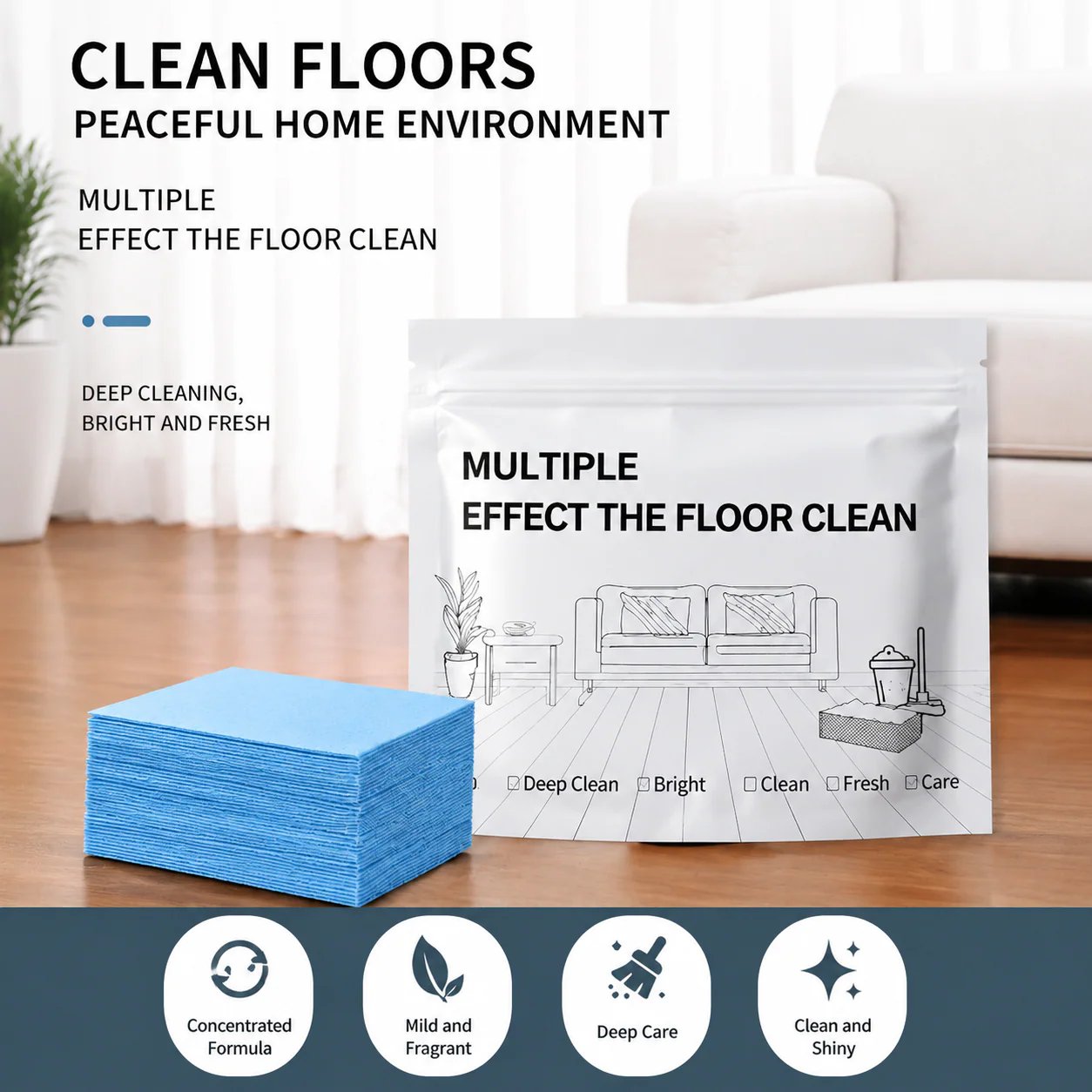 🧽Floor Cleaning Tablets Multi-Surface Antibacterial Cleaner✨