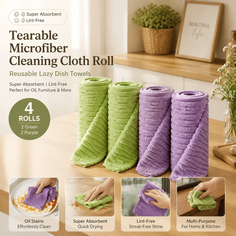 🥳2026 HOT SALE-🧽 20PCS Tearable Antibacterial Cleaning Cloths