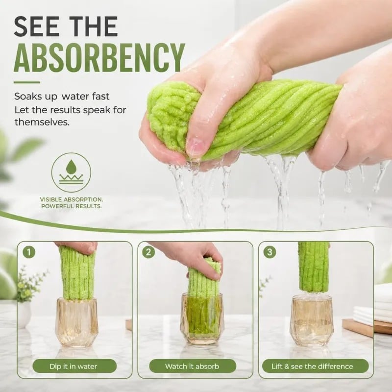 🥳2026 HOT SALE-🧽 20PCS Tearable Antibacterial Cleaning Cloths