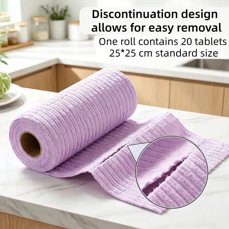 🥳2026 HOT SALE-🧽 20PCS Tearable Antibacterial Cleaning Cloths