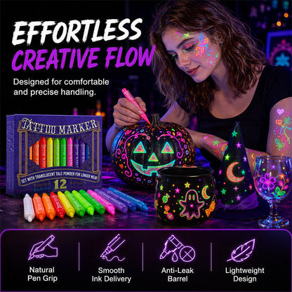 🎉✨ Glow Party Tattoo Pens 🌈